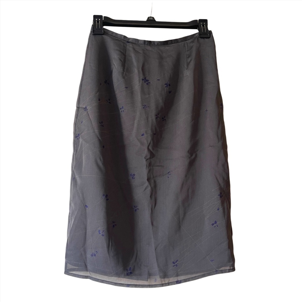 Express Vintage Layered Mesh Floral Print Skirt Y2K Size 1/2